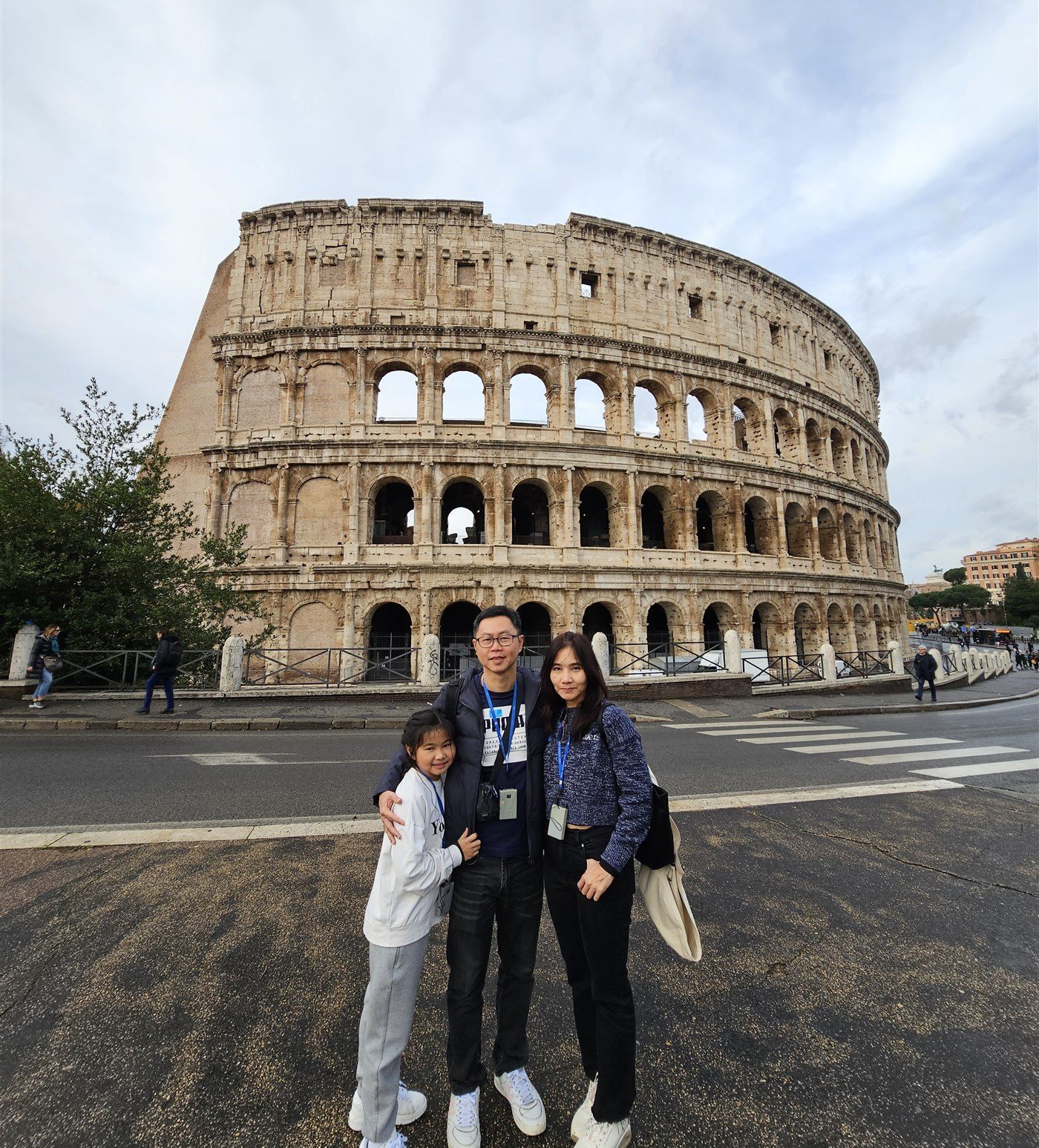 The Ker family in front of the Colosseum, Rome