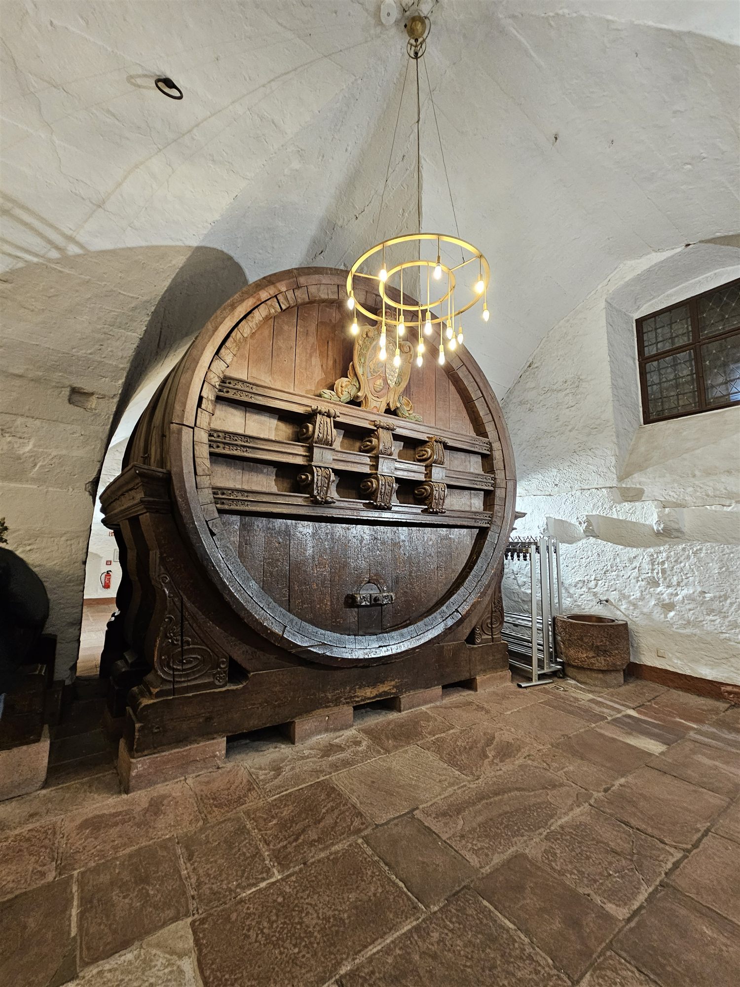 The Great Heidelberg Tun, a giant 1751 oak wine barrel in the castle cellar