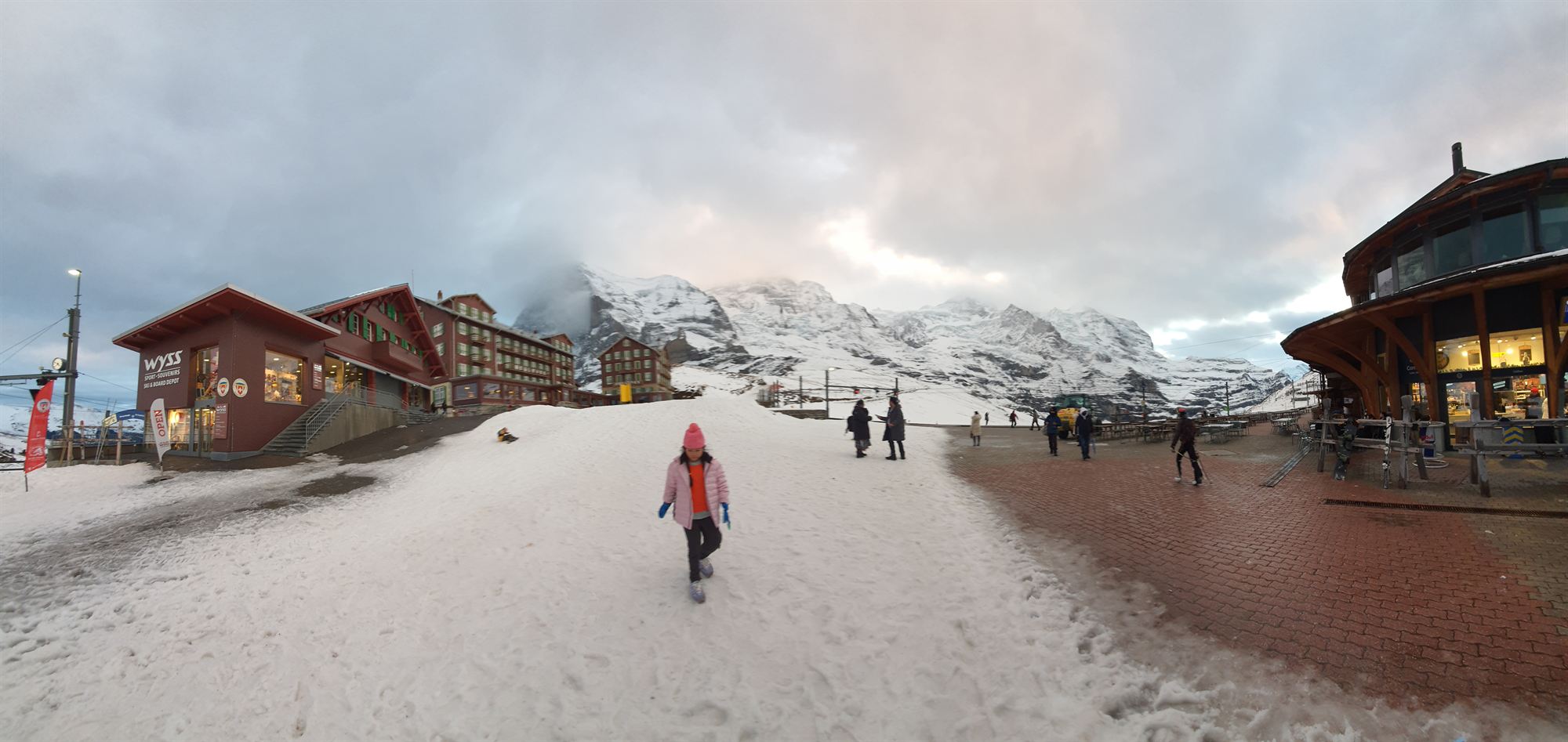 Kleine Scheidegg mountain pass beneath the Eiger