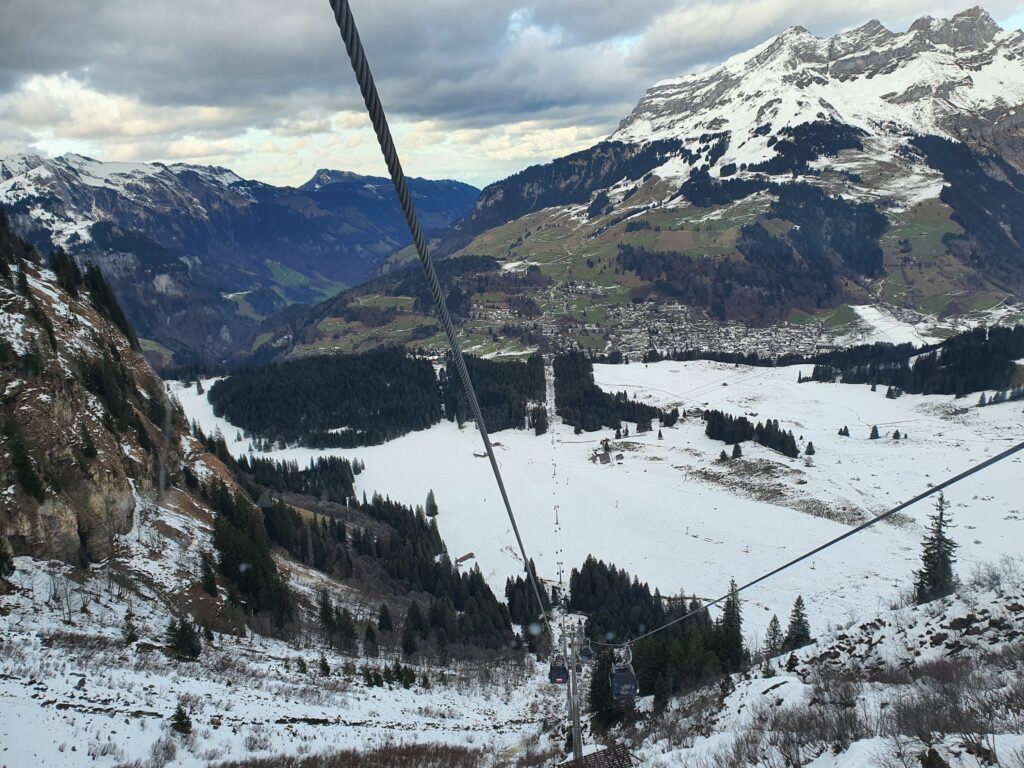 Snow and mountain views from Mt. Titlis
