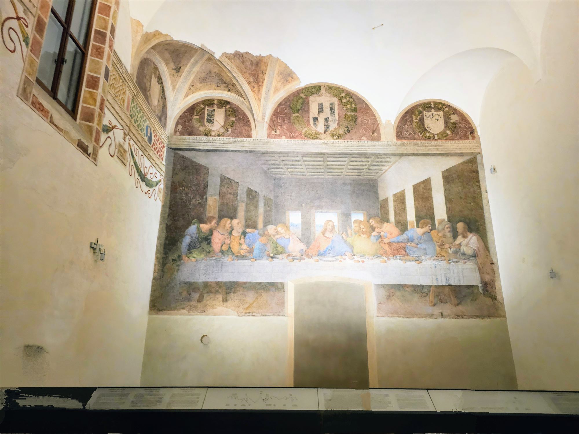 Leonardo da Vinci's The Last Supper, painted on the refectory wall of Santa Maria delle Grazie