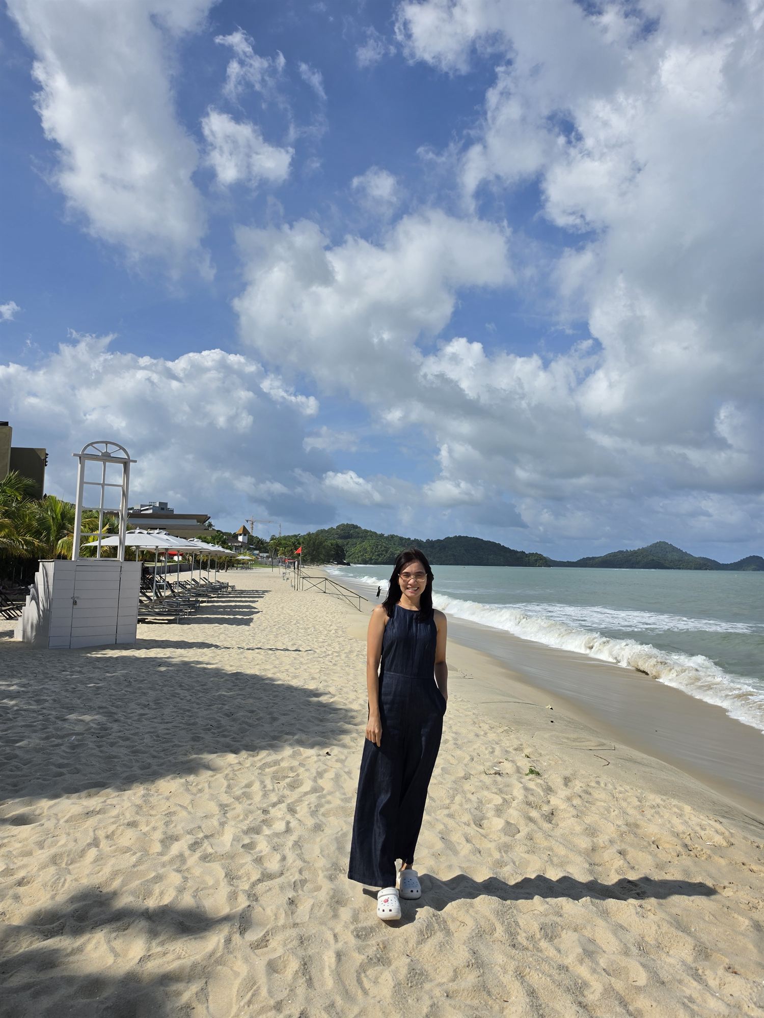 Walking along the beach at Pantai Tengah, Langkawi