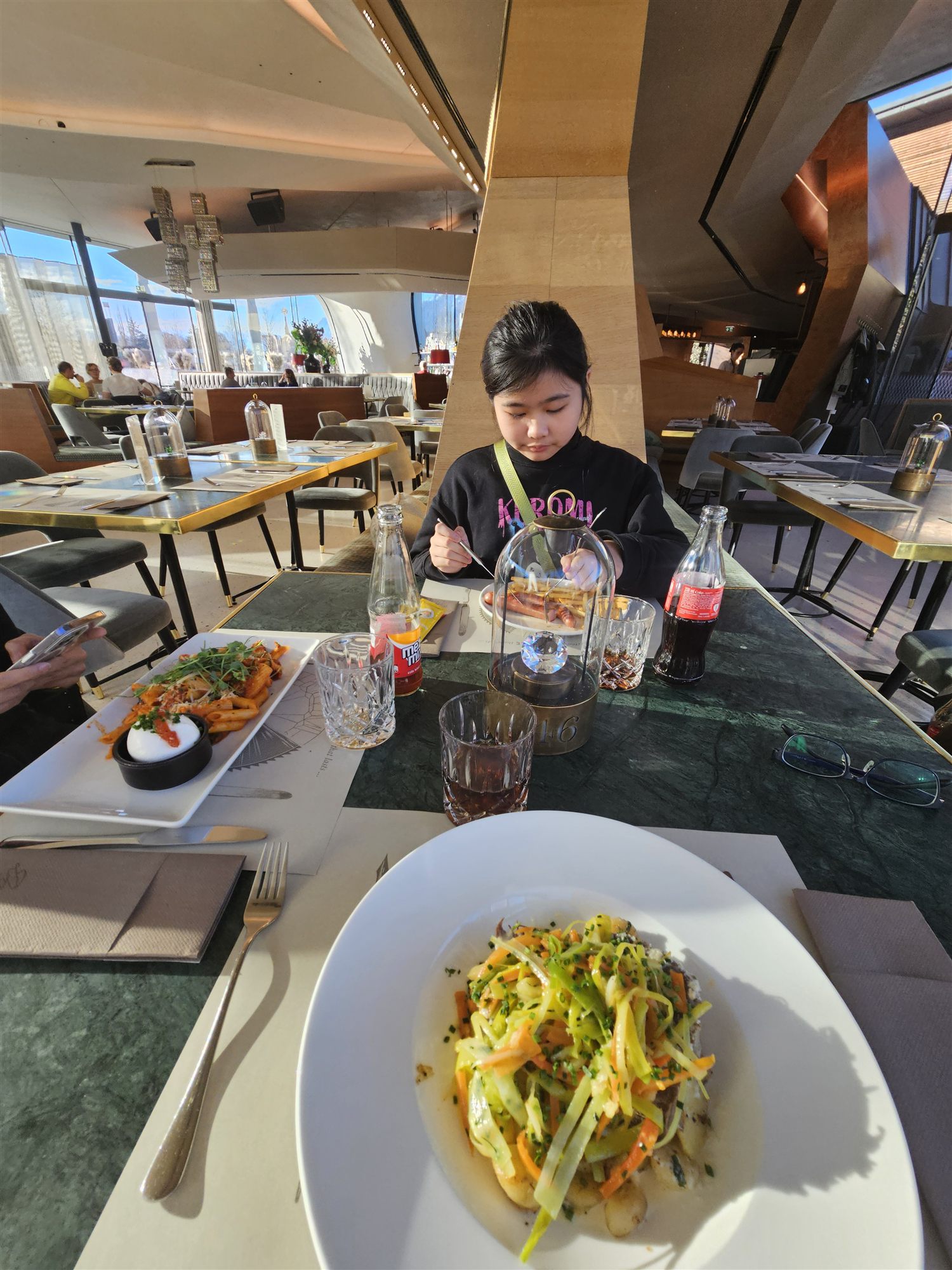 Lunch at Daniels Kristallwelten restaurant, Swarovski Crystal Worlds
