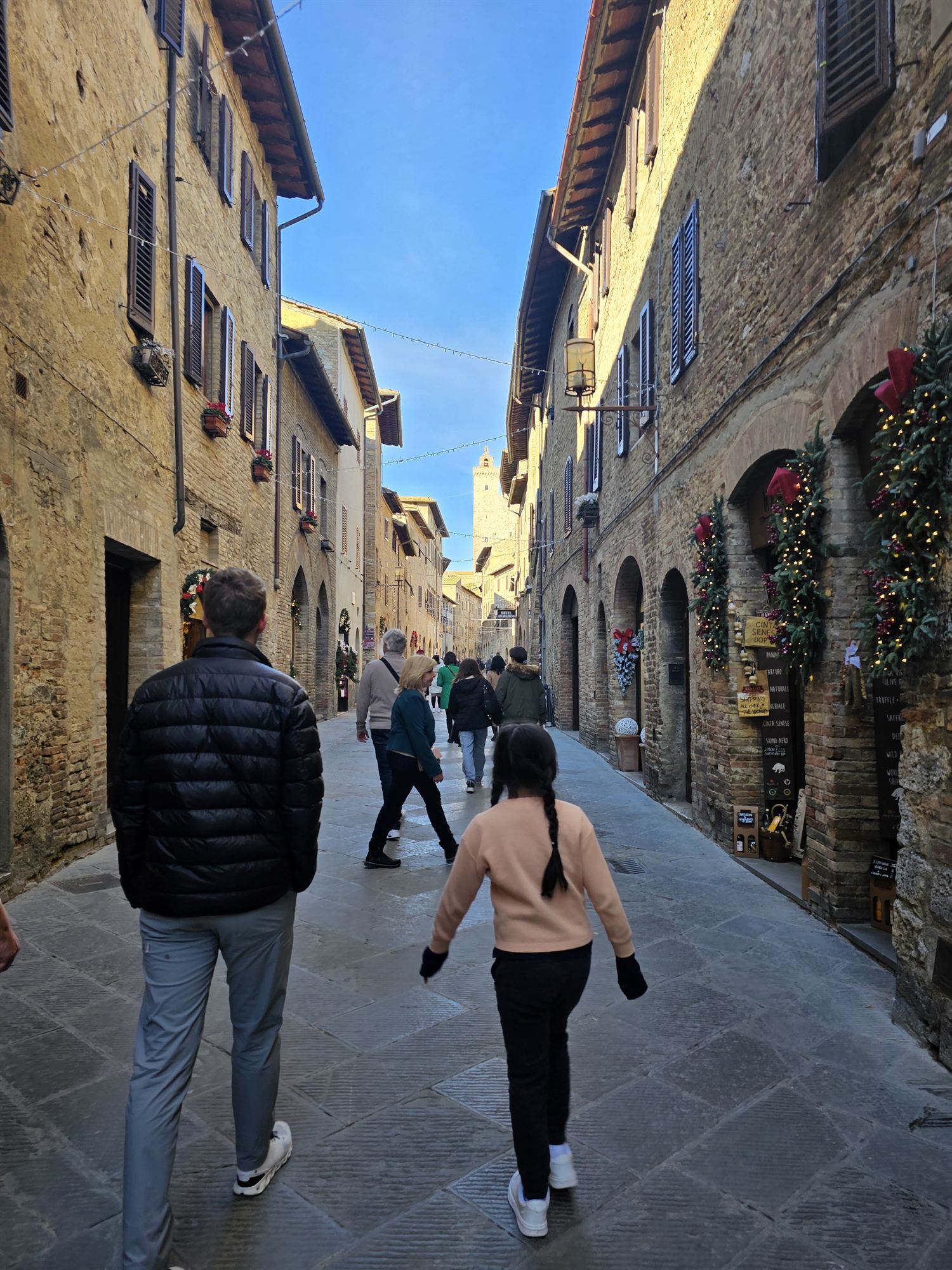 A view over the Tuscan countryside from San Gimignano's walls