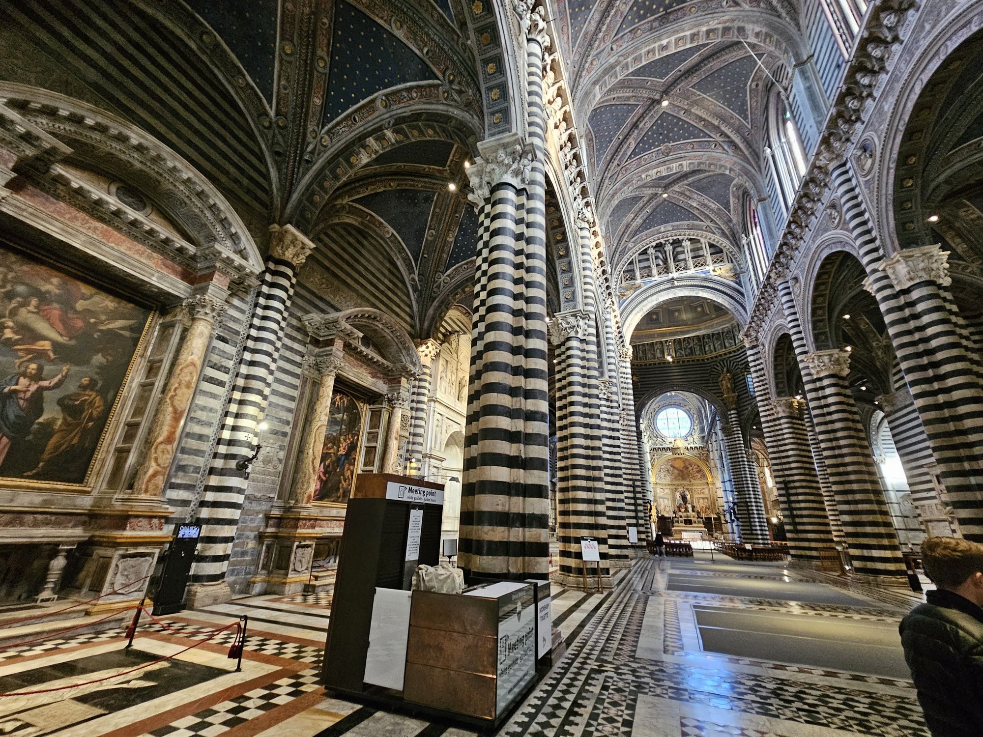 Siena Cathedral's black-and-white striped marble interior