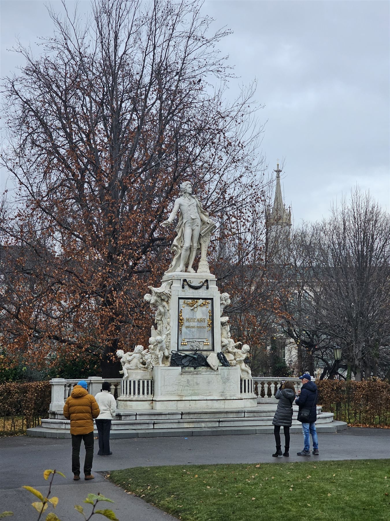 The Mozart Monument in Burggarten, Vienna