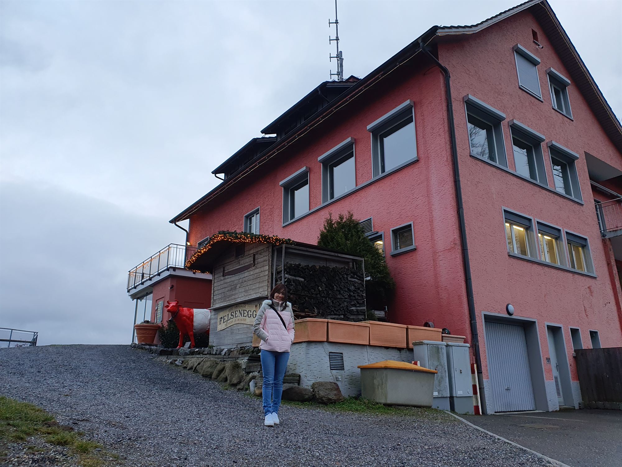 The Felsenegg mountain restaurant above Lake Zurich
